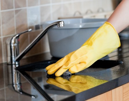 Commercial cleaning team maintaining a local SW9 office reception area