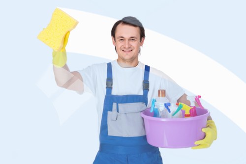Professional cleaning of a commercial frontage in SW9