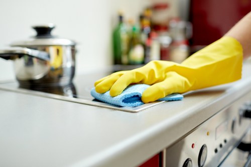 Technician treating mattress odours and dust build-up
